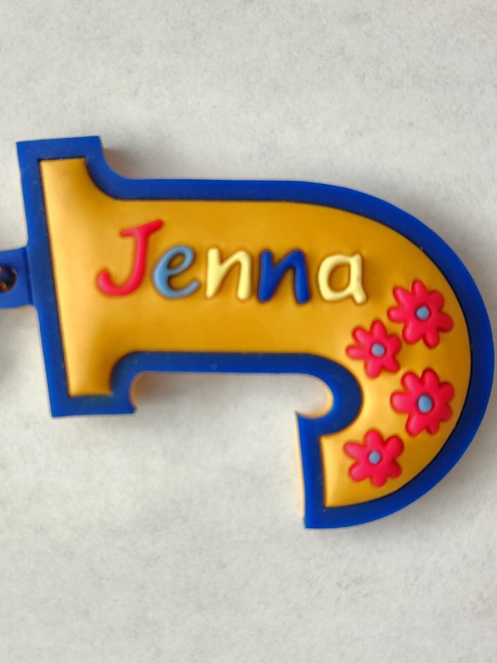 Personalized Initial "Jenna" Keychain Key Tag Key Ring - Picture 8 of 9